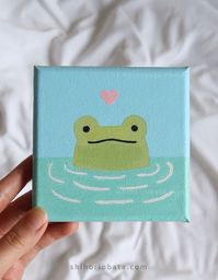 DIY Easy Frog Painting on Mini Canvas: Step by Step Tutorial