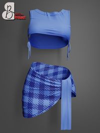 The Sims 4 CC  All Lod  Custom Thumbnail  Original Mesh  HQ Texture  TOP ( 20 colour )  Mini skirt ( 20 colour )