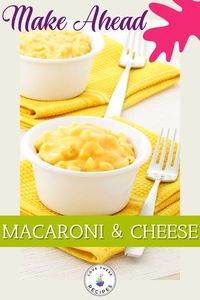 Creamy, comforting macaroni and cheese with a crunchy topping is a family friendly meal that will not only leave them satisfied, but they'll be clamoring for more. The recipe is scaled to provide two meals--one for now and one for later.