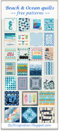 Quilt Inspiration: Free Pattern Day ! Beach and Ocean quilts