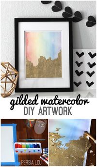 Gilded Watercolor Artwork Tutorial by Persia Lou