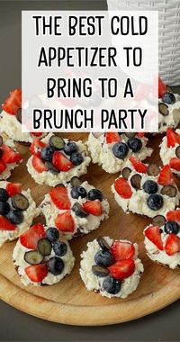 If you need EASY cold finger foods for parties, this is the BEST appetizer to bring to a brunch party or breakfast potluck.