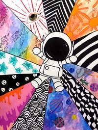 How To Make a Trippy Astronaut - the cozy art teacher blog