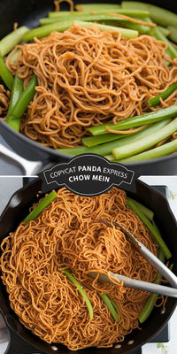 This Copycat Panda Express Chow Mein is a quick and delicious way to satisfy your cravings at home! Simple ingredients and a flavorful sauce make this dish just like the restaurant’s.