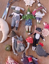 hand sewn tiny dolls