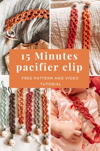 How to crochet a pacifier clip in 15 minutes - CJ Design Blog