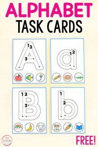 Letter Formation and Beginning Sounds Task Cards