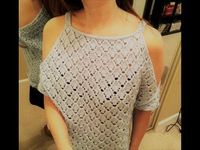 DIY KNIT COLD SHOULDER SUMMER KNIT - YouTube