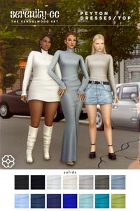 Find this stunning Sims 4 CC clothes set at number 1m on my CC downloads list! This collection is all about elegant minimalism, featuring a cozy turtleneck style that’s both chic and versatile. You’ll get a stylish short dress, a flowing maxi version, and a classic top that pairs beautifully with jeans or skirts—all in soft, neutral tones for that sophisticated touch. With new Sims 4 CC packs updated regularly, this set is a must-have for any CC folder!