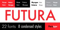 Check out the Futura PT font at Fontspring.