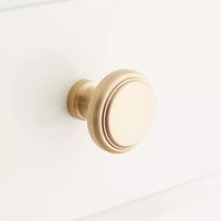 Ardell Brass Round Cabinet Knob - Antique Brass | Signature Hardware