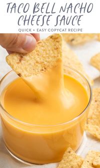 Love Taco Bell’s nacho cheese sauce and want to make the recipe at home? Whether you’re craving cheesy fiesta potatoes, nachos, or a cheesy burrito, this copycat recipe is super quick and easy and tastes so much like the fast food fave.