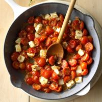 Cherry Tomato Mozzarella Saute