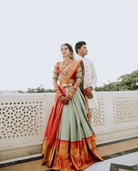 WedMeGood South on Instagram: "Did someone say lehenga saree goals? 🙋🏻‍♀️ Shot by @neelchavanphotography . Download the free @wedmegood app to find thousands of…"