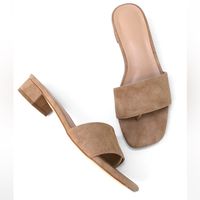 New In Box, Unworn Description From Covet (Australia) Our Cara Tan Low Block Heels Feature A Padded Sole, Rounded Square Toe, Toe Thong And A Low Block Heel. Fit - True To Size Heel Height 3.5cm Padded Sole Premium Nubuck-Like Upper Premium Leather-Like Lining Weather Resistant Chunky Low Block Heel Vegan Friendly Handmade Https://Covetshoes.Com.Au/Products/Cara-Tan-Block-Heels