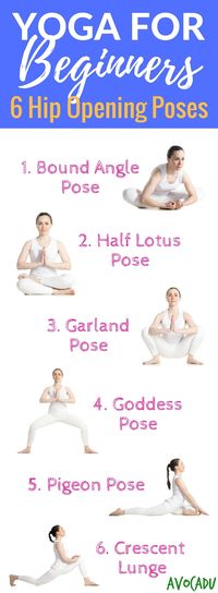 Yoga for Beginners - 6 Hip-Opening Poses #yoga #yogaposes