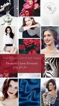 Anne Hathaway | Dramatic Classic Romantic | Yin Yang Style Kibbe Soft Dramatic McJimsey Kitchener Greta Negretto Personal Color and Style Analysis