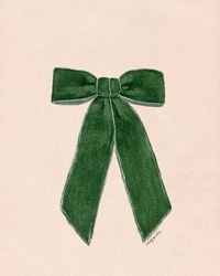 I just adore velvet bows. All of them. They deserve a spot on your wall. Looks darling in a little (or big) girls room!