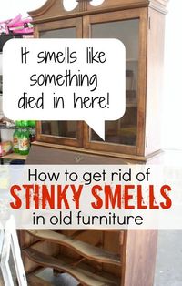 how to get gross smells out of old furniture, cleaning tips, garages, painted furniture