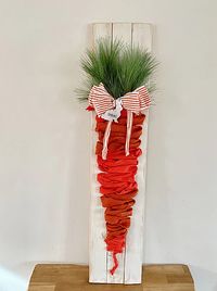 DIY recycled fabric carrot for spring