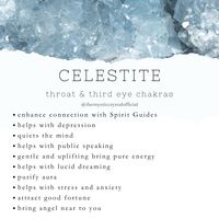 Find out more information about Celestite on my website. Follow the link for more details. Ethically sourced crystals are available for sale there as well! Don't forget to subscribe to our newsletter