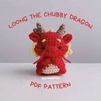 !! PLEASE NOTE THAT THIS IS A DIGITAL CROCHET PATTERN IN PDF, NOT A FINISHED PRODUCT !! No physical item will be shipped. No refunds will be given for this order. Loong 龙 (meaning dragon in Chinese) is based on the fifth animal in the Chinese Zodiac. He is intelligent and confident; putting fear in all with his chubby majesty and authority. He is a born leader who attracts multitudes of followers and even pursuers. He is definitely one for the ladies to swoon over. SKILL LEVEL Intermediate SIZE I used a 3.0mm hook with DK weight yarn resulting in a 8cm tall doll. You may use other yarn and hook sizes for a different outcome bearing in mind that you may need to make adjustments to the instructions for better alignment. LANGUAGE This pattern is in English and uses US terminology. **This patt