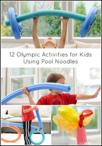 12 Olympic themed crafts and activities for kids using pool noodles from And Next Comes L