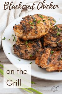 In just minutes you'll have perfectly seasoned grilled blackened chicken. It can be served as a main dish or made into tacos, nachos, sandwiches or as a salad topping.