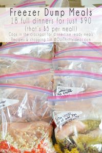 Freezer dump meals are such time savers that makes easy meals for the weeknights.