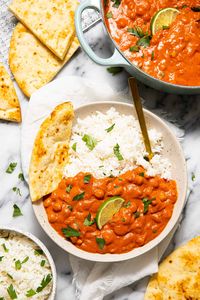 Tender chickpeas are cooked in a spicy cream sauce, made with coconut milk and rich tomato sauce. You'll love this vegan tikka masala!