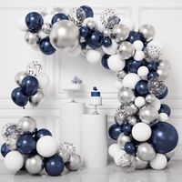 Universal eBay Template Free UK Delivery Free Returns Customer Satisfaction Guaranteed Top Customer Feedback Navy Blue Balloon Arch Kit, Navy Silver Balloon Garland Kit, 104pcs Navy Blue and Silver White Balloons, Navy Balloons Arch for Wedding, Boys Men Birthday Party, Blue Baby Shower Decorations Product Description Navy Blue Balloon Arch Kit 1. Inflate balloons to different sizes and tie them. 2. Put the end of the inflated balloon into the small hole of the arch strip. 3.Use tape to fix the finished balloon garland until the effect you are satisfied with it. 4. If you think the balloon arch is not full and perfect, you can use glue to stick more balloons on it. Navy Balloons Garland for Boys Birthday, Baby Shower, Wedding, Party Decorations,Party Supplies Navy Balloon Arch Navy Balloon