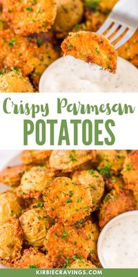 These Crispy Parmesan Potatoes are full of flavor. It’s an easy and delicious side dish to serve at your next brunch or dinner that everyone will enjoy. The potatoes are golden and crispy on the outside and creamy on the inside. You only need four ingredients to make them. These are the crispiest roasted potatoes I’ve ever tasted.