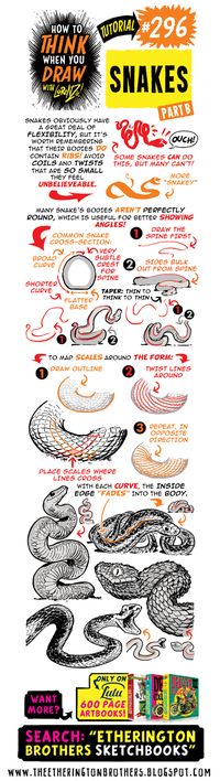 The Etherington Brothers: How to THINK when you draw SNAKES tutorial - #SkillUpSunday!