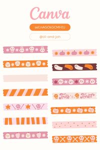 Spooky Halloween Masking Tape Illustrations on Canva