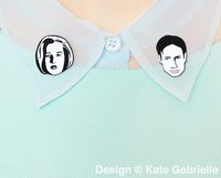 BUY 3 PINS GET 1 FREE with code PINSGALOREAdd 4 pins to cart → use code → get 1 of them free!Show your love for America's favorite FBI agents, Fox Mulder and Dana Scully with this enamel lapel pin set! Wear it as a collar clip set, split it up and use it as BFF pins or just wear it as a group with the rest of your X-Files pin collection! It's up to you!» 1” each» iron metal» soft enamel» my original design♥ all designs © kate gabrielle♥ my official shop — http://kategabrielle.com♥ instagram — @k