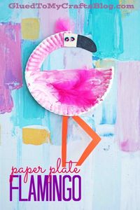 Paper Plate Flamingo - Kid Craft Idea