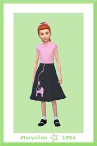 Maryellen's Poodle Skirt - Create a Sim - The Sims 4 - CurseForge