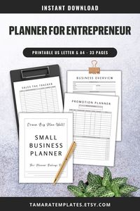 Need some assistance when it comes to your entrepreneur goals? This small business planner and organizer is perfect for your home business. 33 pages and 2 sizes to choose from. Save for later or tap/click to take a look at every page!