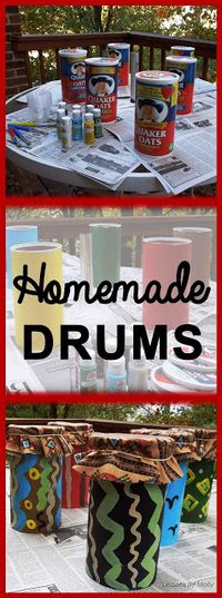 Make your own #drums with cardboard oatmeal boxes!