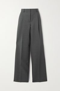 Burberry's heritage might stem from its iconic outerwear, but sharp tailoring is also woven into the brand's roots. Made from structured gray wool, these wide-leg pants sit high on the waist and have neatly pressed creases through the front.