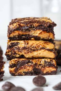 Chocolate Peanut Butter Brownies - Organically Addison