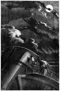 size: 18x12in Giclee Print: Illustration from De La Terre a La Lune by Jules Verne, 1865 :