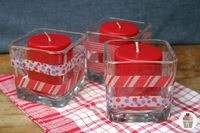 Decorated candle votives