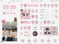 🧷 ✧ ˚.  ᵎᵎ  🎀  white pink wallpaper icons phone layout lockscreen homescreen   #txt #enhypen #jake #kpop  lockscreen ccto.