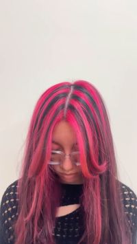 #pinkhighlights #hair #highlights