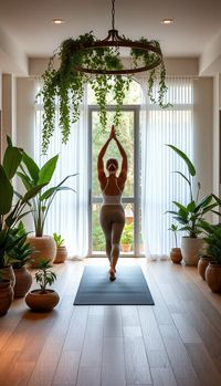 Get inspired to create a serene home yoga space that promotes mindfulness and relaxation. Discover tips for designing a calming atmosphere and incorporating elements that enhance your practice.  #home yoga inspiration #serene home gym #mindfulness practice #peaceful workout space #yoga retreat