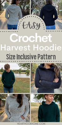 Dreaming of comfy sweaters for chilly evenings? The Harvest Hoodie is your answer. Its crochet pattern ensures a snug fit, ideal for both men and women ranging from S to 4XL.