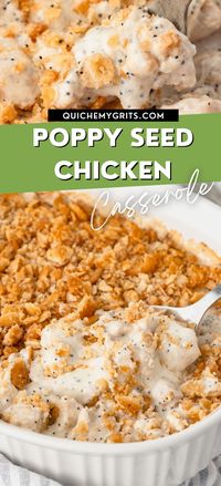 Experience the comforting flavors of our Poppy Seed Chicken, a beloved family recipe that's both creamy and crunchy. This easy-to-make dish features tender chicken pieces in a rich, savory sauce, topped with a crispy buttery cracker crust and a hint of poppy seeds for added texture and flavor.