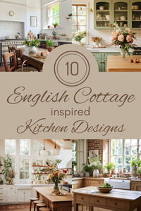 Hey friends! Today I want to share 10 charming cozy English cottage inspired kitchens! A primitive practical style, yet absolutely beautiful!