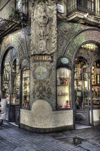 Ramblas, Barcelona. Cute coffee/pastry shop.